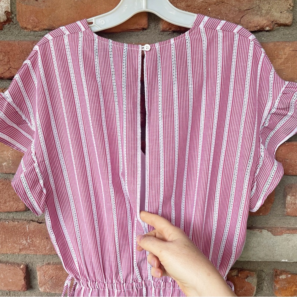 The Fifth Label Kite Stripe Red and White Striped Ruffles Dress Size Medium, 6 - Picture 14 of 16